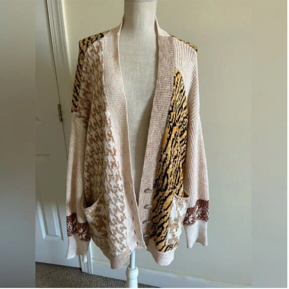 Anthropologie Pilcro cardigan sweater buttons cotton linen blend size 3X - Picture 4 of 9